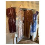 4 dresses - 2 floor length,  2 below knee length
