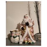 fitz & floyd santa with bunnies, 12' figuire