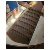 cast iron cornbread pan 7 holes,  basement