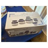 Crofton Glass Storage Set with lids 20 pc set NEW