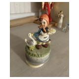 girl & duck himark HUMMEL music box
