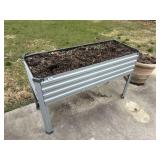 17.5' x 4ft x 30' tall metal raised bed