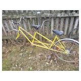 yellow schwinn 2 person bike needs tires