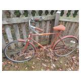 rust colored, HUFFY 3 speed sea pines bike