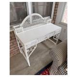 wicker desk , 1 drawer, 40' x 20' x 40' tall