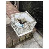small concrete planter 8' sq x 7' tall