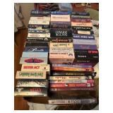 box of vhs tapes, 6 dvd's  bedroom 3