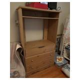 entertainment stand, 3 drawers, 39'x19'x65' tall