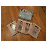 window curtains- 2 blue 74'x 84' & 4 pink 50'x84