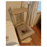 wood chair canned & throw pillow  bedroom 3