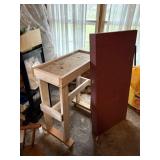 homemade planting table on wheels 30.5'x13.25x37'l