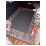 pineapple area rug blue 91' x 64'   office