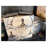 set of dishes LIGHTHOUSE stoneware, 8 place settin