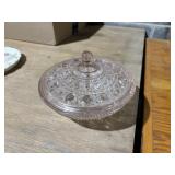 pink depression glass candy dish INDIANA GLASS CO