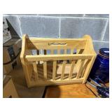 wood magazine rack