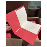 approx 100 red 2 pocket folders