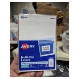100 avery multi use labels 2' x 4'