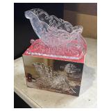fitz and floyd crystal sleigh, 8.25' in original