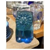 BLENKO glass LION cobalt blue 5'