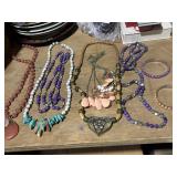 costume jewelry 6 necklaces & 2 bracelets