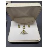 J.C.PENNY 10 carat  jewlery set ring,earrings