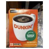 22 kcups dunkin decaf exp 11/26