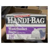130 handi bag wastebasket bags with flap ties