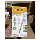 12 pastel highlighters BIC brand