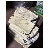 7 Pairs of Gloves size XL leather made in china