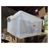 storage tote, missing both handles approx 60qt