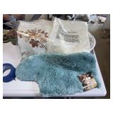 2 new dresser scarves, autumn leaves, lace ,