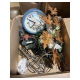 home interior maple leaves, candle holders clock