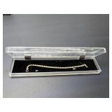 6 inch ladies tennis bracelet pearl & clear stones