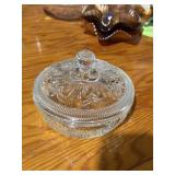 vintage AVON glass vanity powder candy dish
