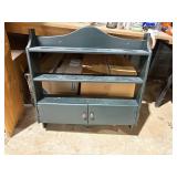 3 shelf & 2 door wall shelf 30.5'  x 31' tall