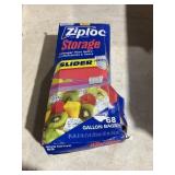 68 ziploc bags 1 gallon slider style
