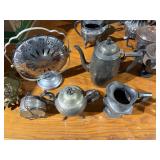 5 pc set, server, teapot, cream, sugar coasters