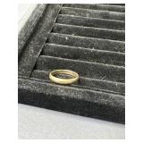 gold band size 9, wgt 3.13grams, 14K gold
