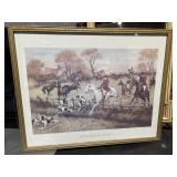 Full Cry Through the Homestead Framed Print