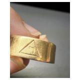 gold band 14K gold, wgt 6.52 grams, dated 10/2/44