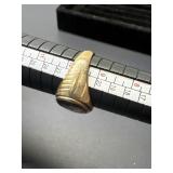 mens masonic ring size 9.5 stamped 10K