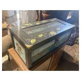 Painted wood chest - locking - velvet liner