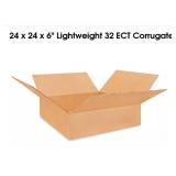 13 shipping boxes 24' x 24' x 6'