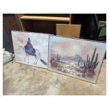 2 Western Framed Prints 22x28'