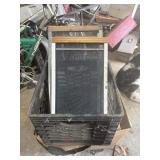 black milk crate with window screens