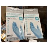 2 boxes AMMEX blue nitrile gloves 100ct@