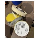 2 rolls hazard duck tape, 1 roll masking tape