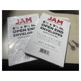 50 White Open End Envelopes 6.5x9.5'