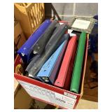 7 empty 3 ring binders, photo frame, photo album
