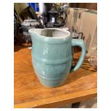 pottery pitcher, 8' t x 8' w